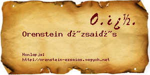 Orenstein Ézsaiás névjegykártya